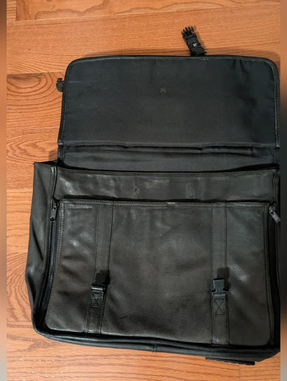 Classic Black Leather Briefcase - Men Bags